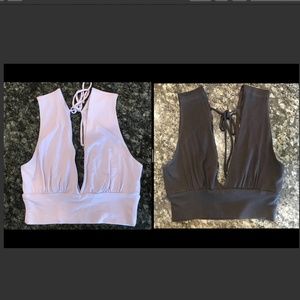 Urban Outfitters Deep V Crop Tops